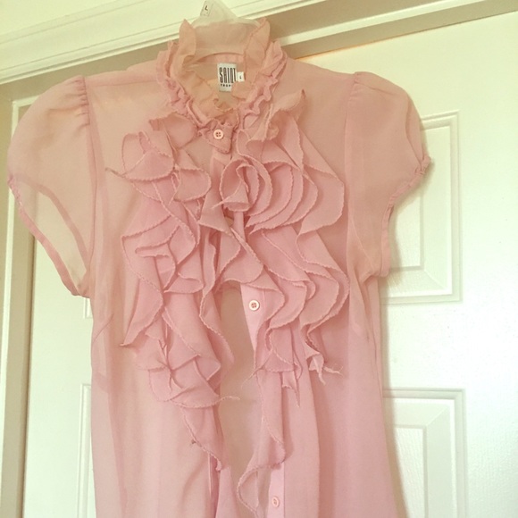 Vintage frill neck top - Picture 1 of 1